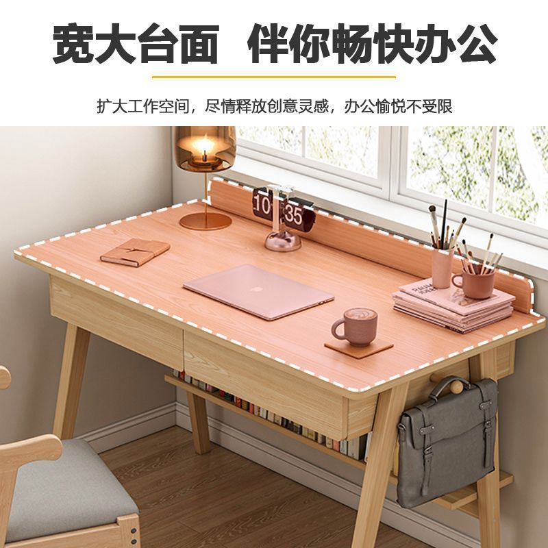 화이트 원목 서랍 구름 컴퓨터 1000mm 핀란드 블랙 서재책상 이미지 3