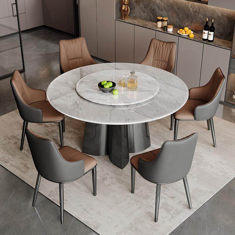 圆桌轻奢大理石餐桌椅家用现代简约超晶石小户型高端微晶石饭桌子,住宅家具,大理石餐桌,淘宝优惠券,粉丝福利购,淘宝优惠卷