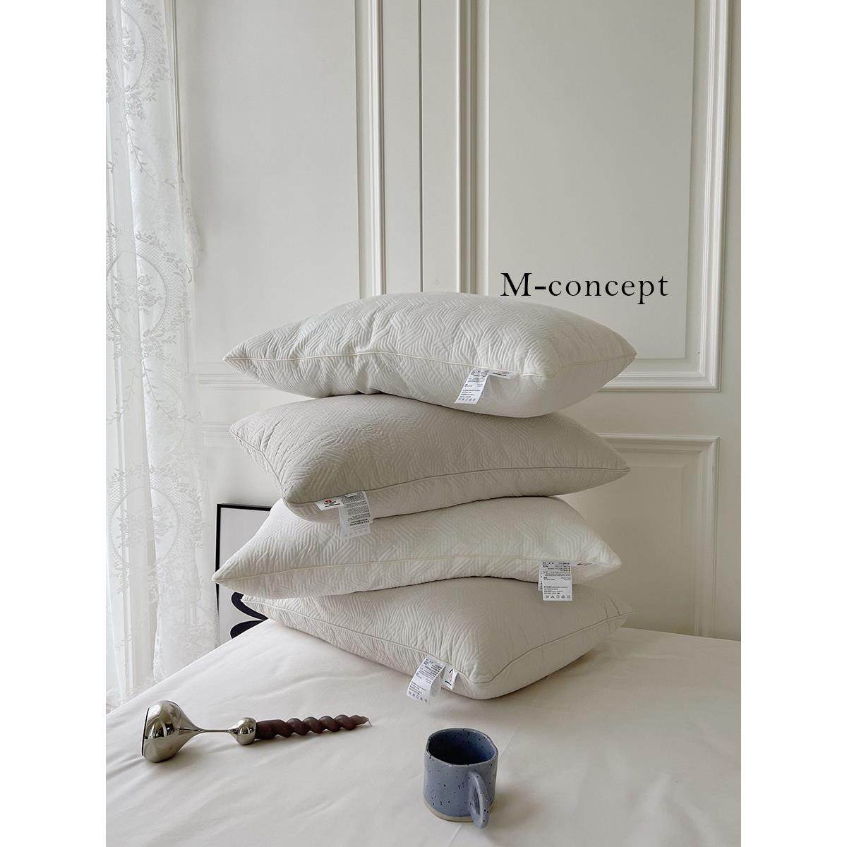 月光集大豆纤维蛋白柔肤枕高枕水洗枕头可机洗枕芯一对装高弹