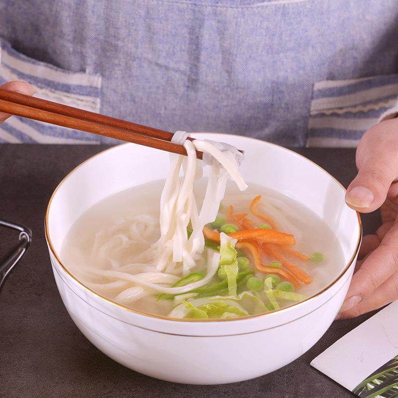 【2个装】景德镇7英寸骨瓷泡面碗套装家用中式陶瓷金边大号米饭碗,餐饮具,碗,淘宝优惠券,粉丝福利购,淘宝优惠卷