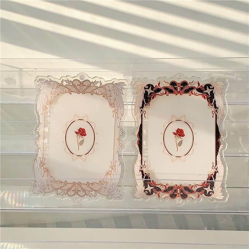 原创欧式拍立得相框照片三寸L判谷美二次元小卡片展示框插卡立牌