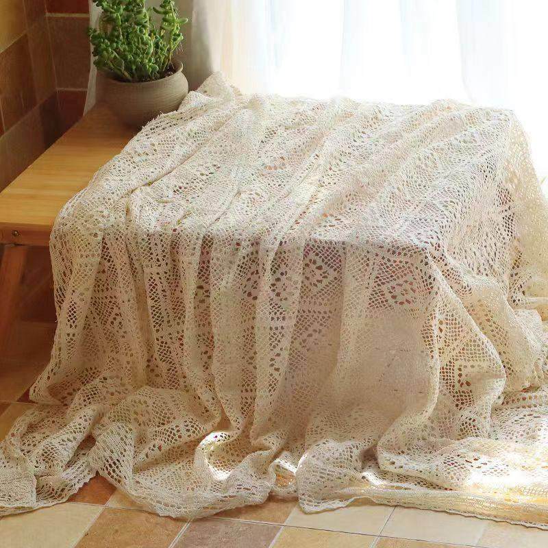 田园复古风镂空桌布餐桌书桌茶几斗柜沙发盖巾大尺寸拍照背景布,居家布艺,桌布,淘宝优惠券,粉丝福利购,淘宝优惠卷
