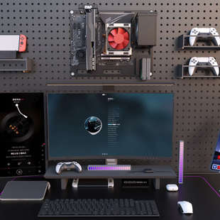 开放式 壁挂机箱 上墙挂洞洞板 主板托架测试平台 支持ATX MATX