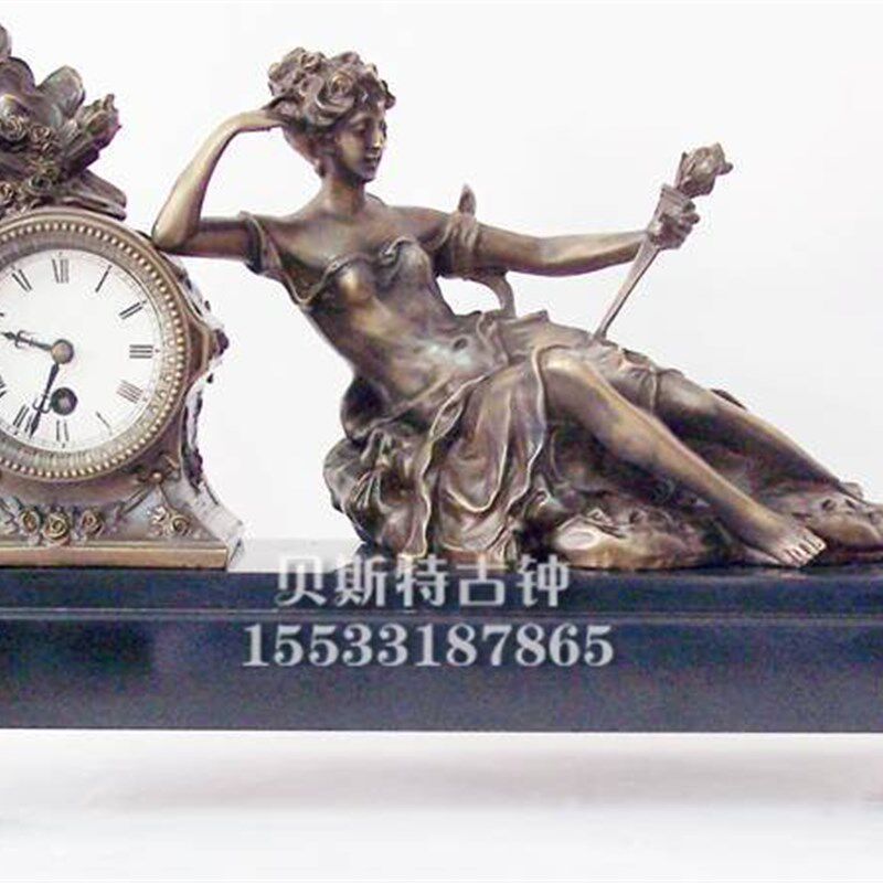 极速古钟铜机械仿古机械做旧上弦座钟仿古董钟表古玩收藏钟表