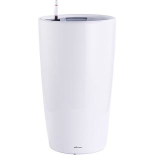 北欧花盆落地大号圆形细高型轻奢塑料仿陶瓷客厅金钱树花盆自吸水