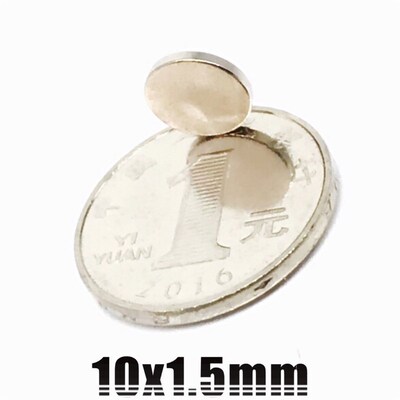 极速20/50/100pcs 10x1.5mm N35 Disc Round Magnets Rare Earth