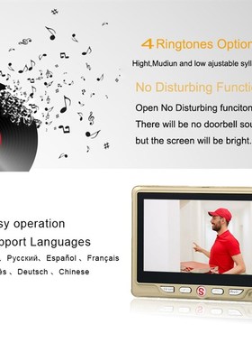 Saful Digital Peephole Video Camera Door Bell Video eye wit