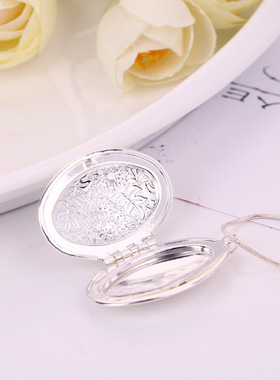 极速新款日韩雕花镂空圆形花纹项链 毛衣链 可打开 项个性配饰首