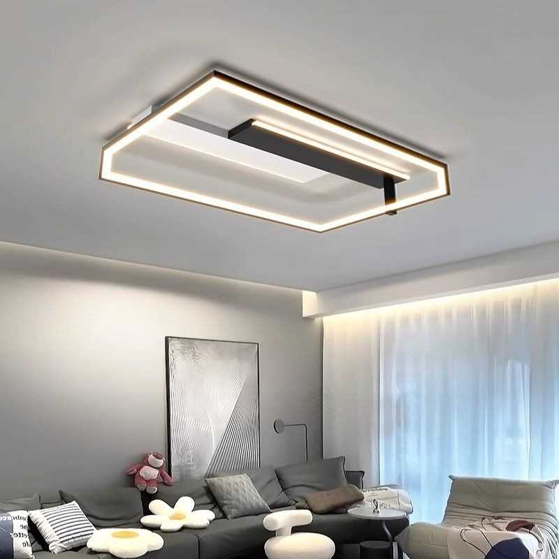 创意几何吸顶灯长方形极简风LED大厅主灯现代简约大气客厅大灯具