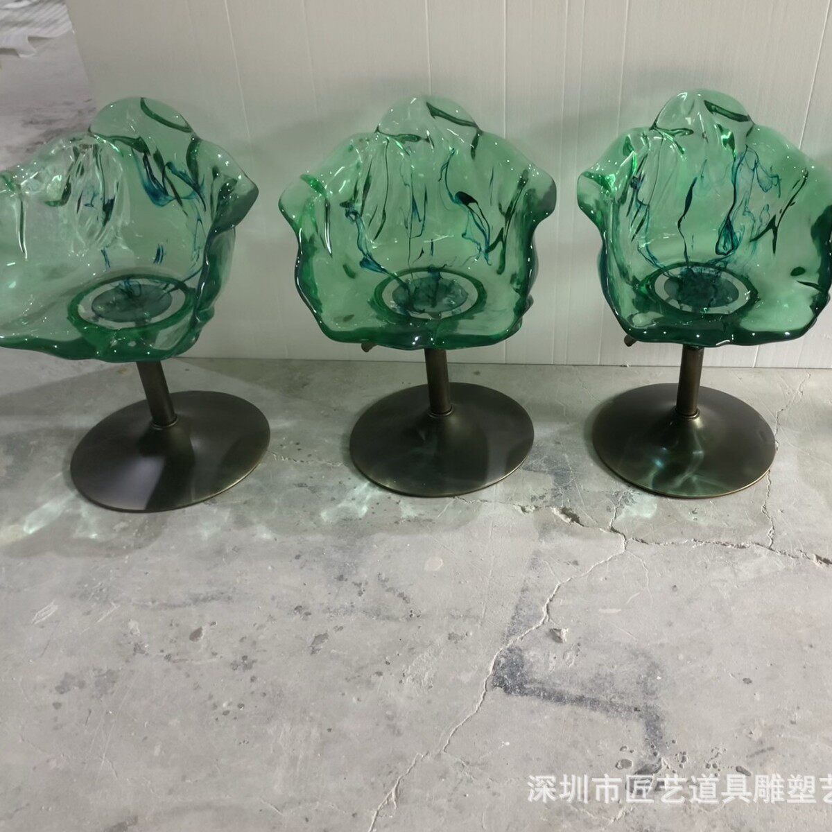 透明树脂吧台座椅摆件酒店雕塑玄关电视柜客厅家居桌面装饰品