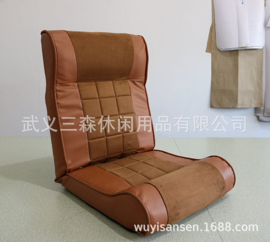懒人沙发榻榻米折叠单人小飘窗床休闲沙发27格椅皮艺沙发