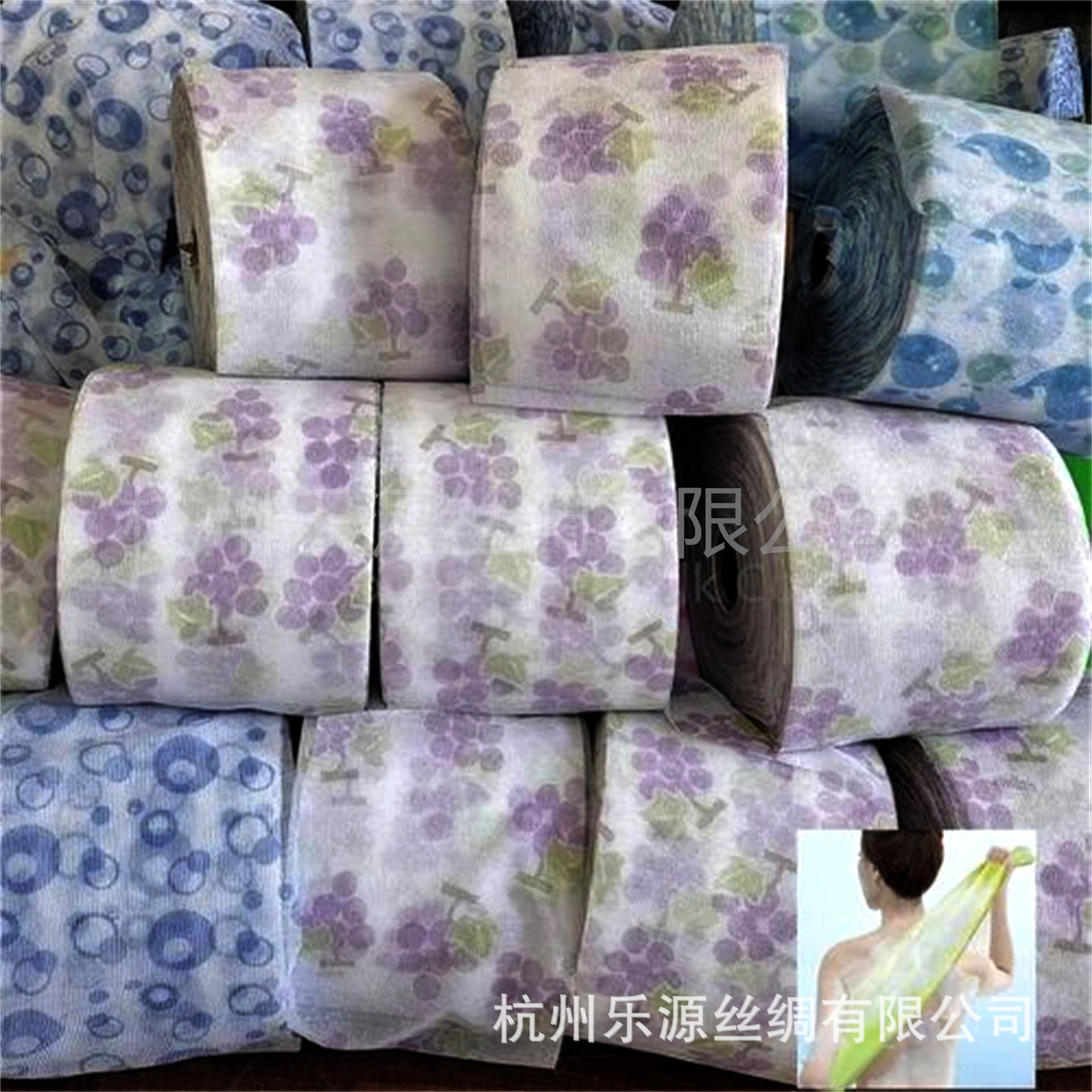 出口印花尼龙搓澡巾面料桑拿巾布料畅销美国起泡澡布面料厂家直销