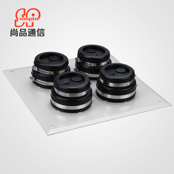 4孔馈线窗通信机房密封窗铝合金喉箍式 尚品直销可定制