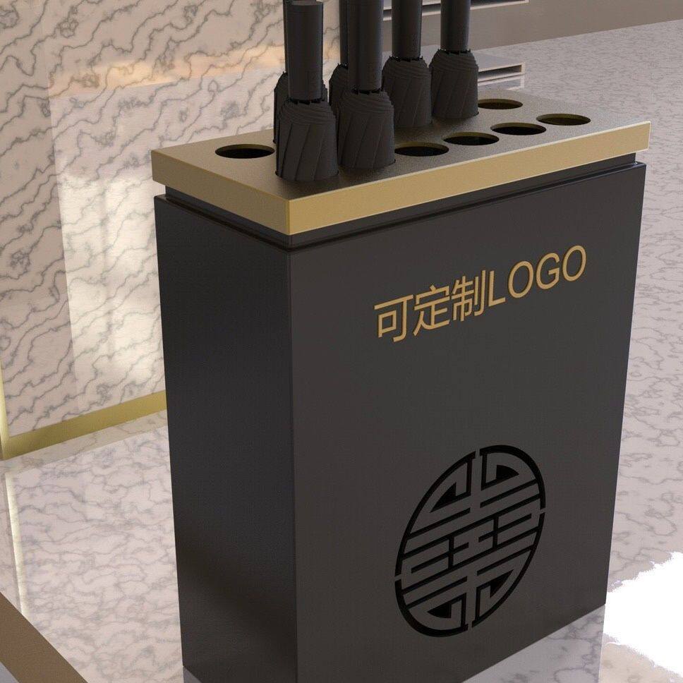 雨伞架酒店大堂铁艺收纳桶置物架金属入户门口挂伞神器放伞桶定