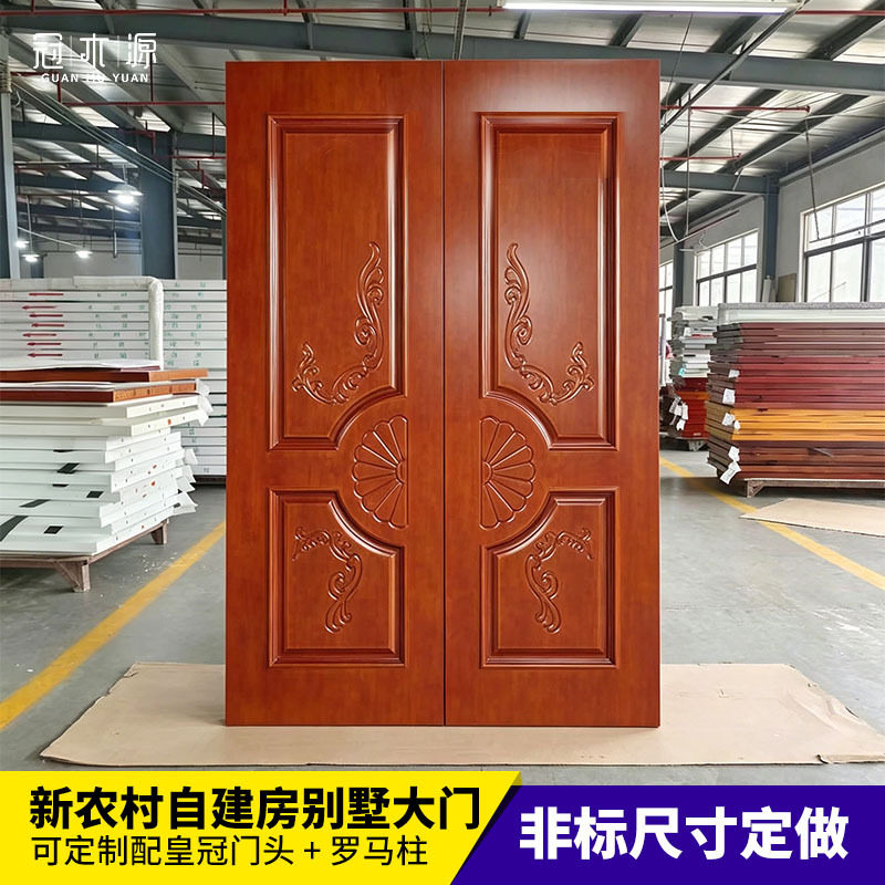 隔音烤漆橡木双开入户大门