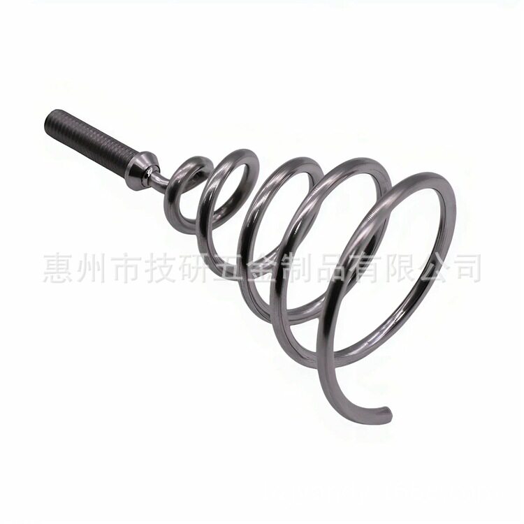 定制CNC加工不锈钢螺旋搅拌杆 含螺纹手柄 工业搅拌部件