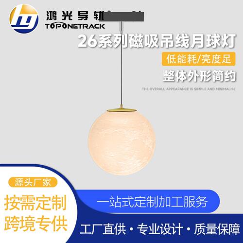 磁吸轨道吊线月球射灯不智能