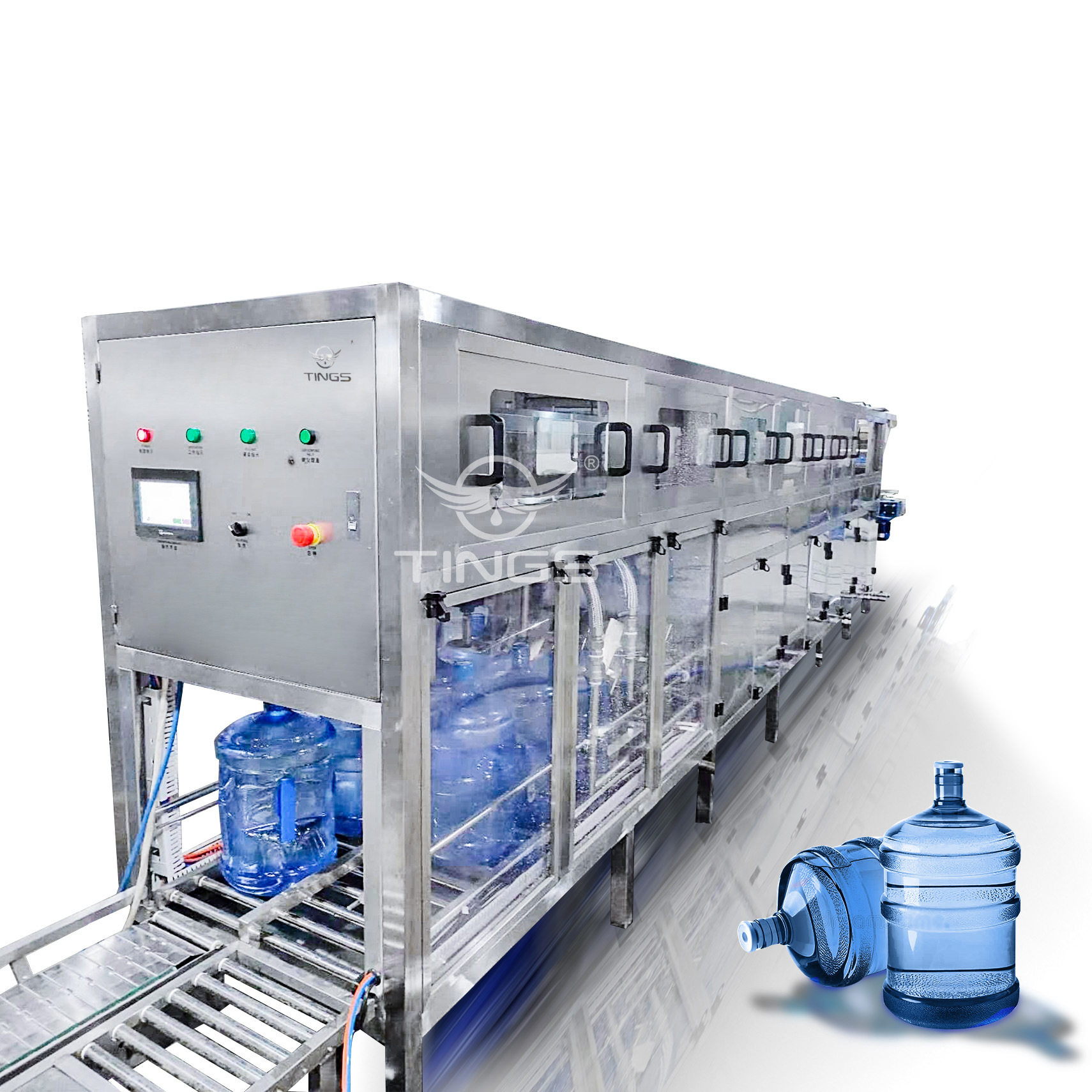 贵州云南山泉水厂适用 大桶水生产线 19L 20L桶装水灌装机械