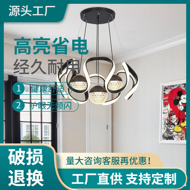 跨境餐厅吊灯现代简约灯笼饭厅三头吊灯创意吧台灯商用店铺吊灯