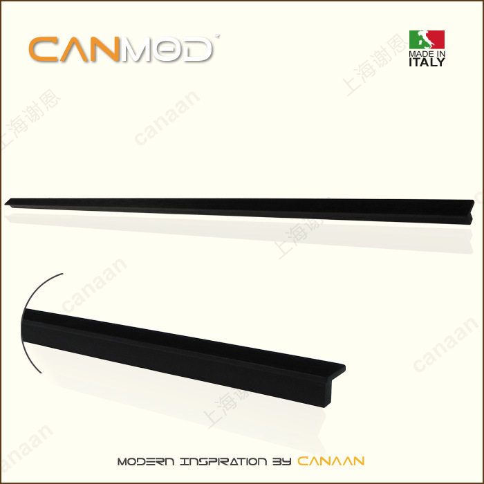 Canmod迦南原装意大利进口 简约哑黑柜门拉手94019型号