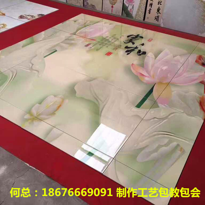 3D竹木纤维家装电视背景墙彩喷机 瓷砖客厅影视墙3D画打印机