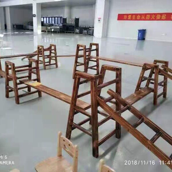 幼儿园木制蒙氏体能锻炼儿童感统训练障碍陆地闯关户外感统木质