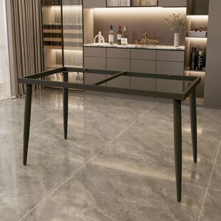 新款餐桌桌架铁艺轻奢岩板瓷砖四脚办公桌金属支撑底座架支架桌腿