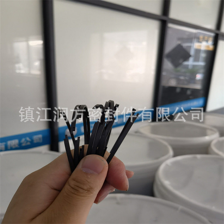 供应四氟+碳纤维开口环四氟活塞环搭口耐磨密封环