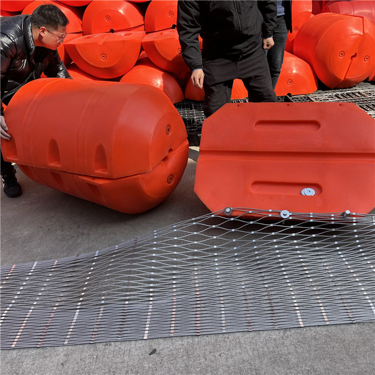 水电站排水口拦截垃圾水藻漂浮物浮筒 水上工程组合漂排 规格齐全