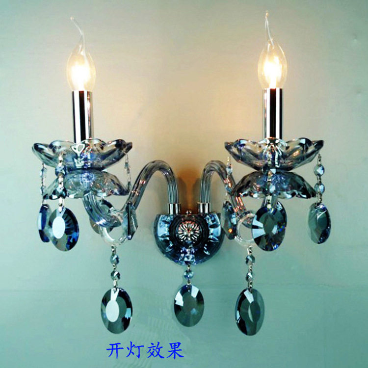 批发欧式水晶灯美式大气轻奢卧室床头过道灯后现代简约客厅墙壁灯