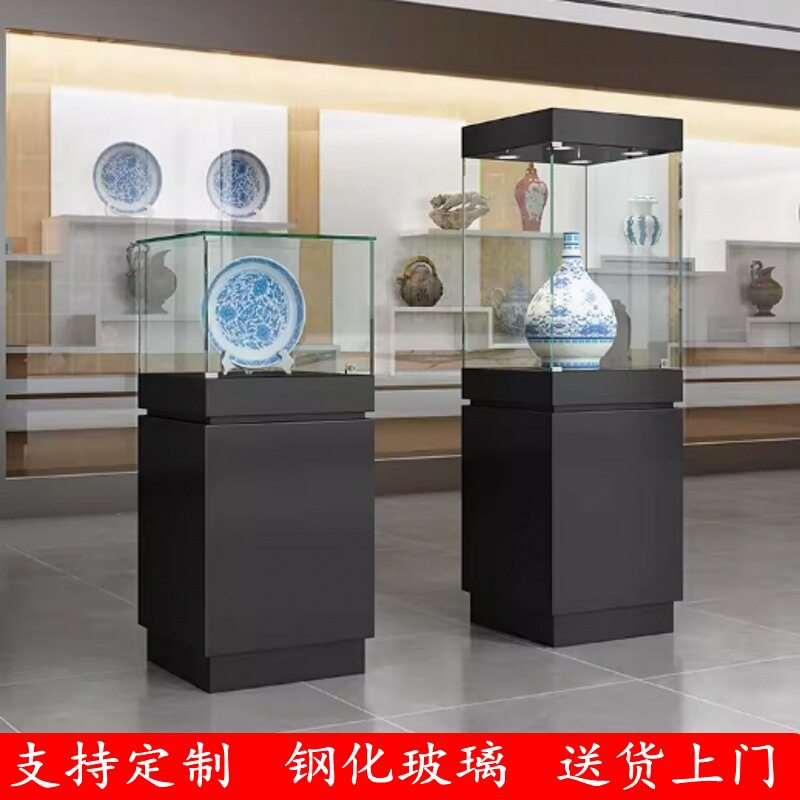 博物馆展示柜木质珠宝展柜玻璃柜台古董玉器展柜陶瓷文物展示架