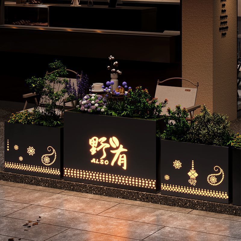 铁艺户外落地花箱隔断