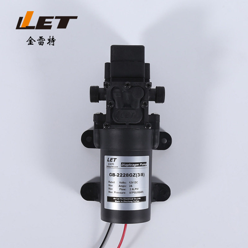 GB-2228GZ(3/8)微型电动隔膜泵直流淋水泵降温小型回流水泵12V18V