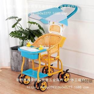 夏季藤椅婴儿手推车仿藤轻便宝宝车透风易洗外出推车儿童仿竹藤车