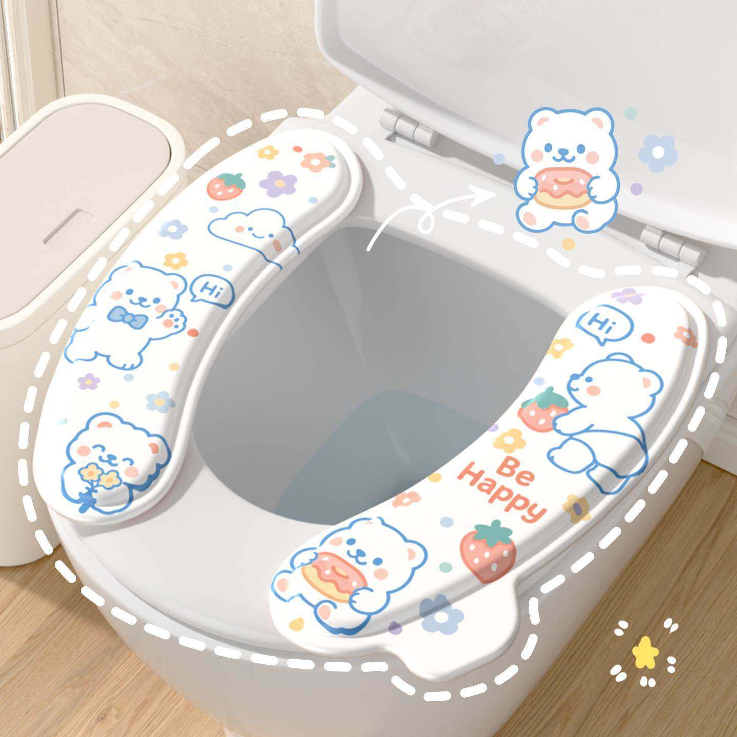 新款卡通马桶垫四季通用马桶贴免洗防水马桶垫两片式卫生间马桶垫,家庭/个人清洁工具,一次性抹布,淘宝优惠券,粉丝福利购,淘宝优惠卷