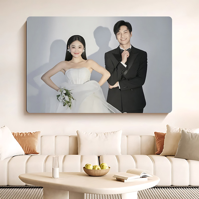 婚纱照相框挂墙定制放大冲洗照片