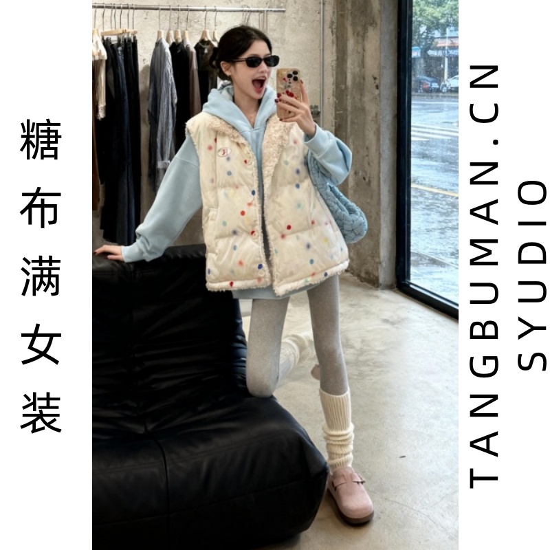 韩系棉服马甲女冬季保暖棉衣外套