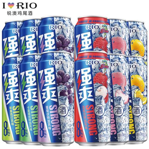 RIO锐澳强爽鸡尾酒预调酒果酒8度500ML*12罐果酒低度酒洋酒女士酒
