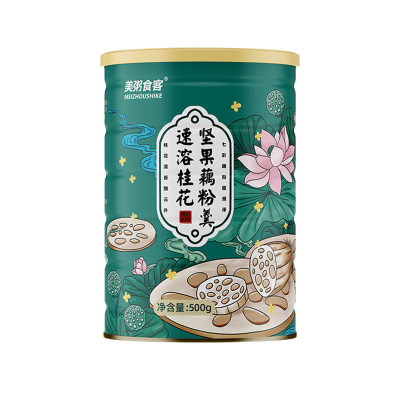 速溶桂花坚果藕粉羹500g早餐代餐粉懒人速食冲饮即食坚果藕粉