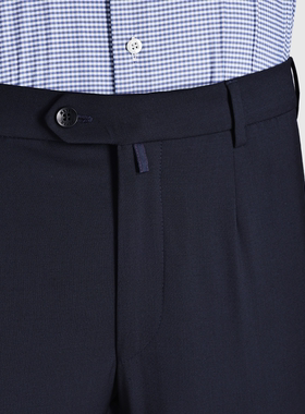 MEYER德国迈雅 春夏可水洗男士羊毛西裤男高腰宽松版12022-BERLIN