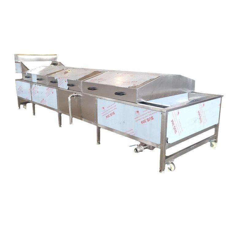 黄桃蒸煮漂烫机黄桃罐头加工配套设备黄桃清洗漂烫流水线预煮机