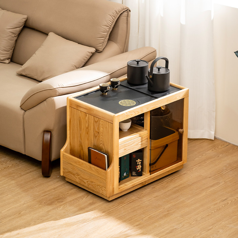 白蜡木沙发边几可移动茶水柜实木小户型水吧台茶台多功能茶桌边柜,住宅家具,茶几,淘宝优惠券,粉丝福利购,淘宝优惠卷