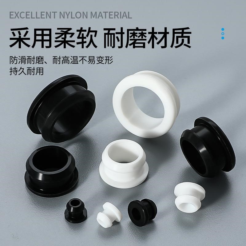 热销硅胶倒扣通孔护线圈双面孔塞密封圈保护套橡胶出线圈电线过线