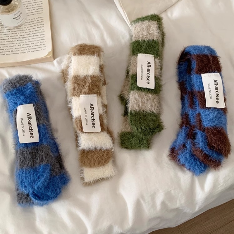 长款条纹细窄围巾女秋冬季韩系