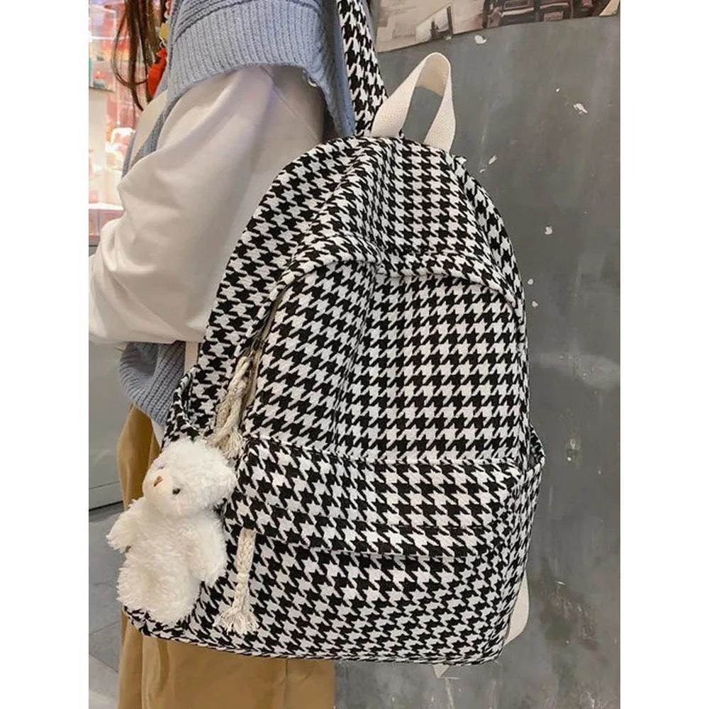 书包女2025新款韩版原宿风大容量简约背包初高中大学生百搭双肩包