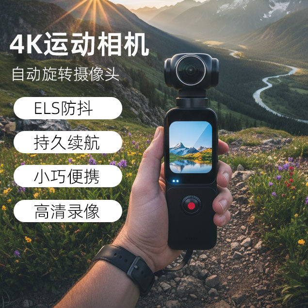 tioyinz口袋运动相机5K二代超高清vlog摄像机户外手持记录仪防抖