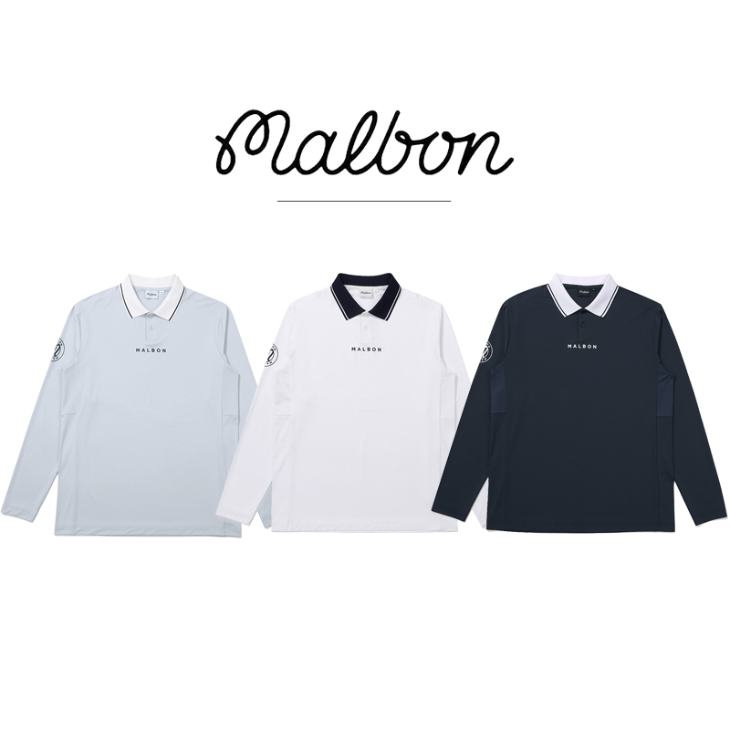 2024新款春夏季高尔夫服装男士宽松舒适冰丝速干修身长袖POLO衫