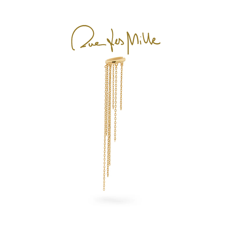 RuedesMille 不对称流苏耳骨夹无耳洞女个性百搭耳环EARZ026M1AU