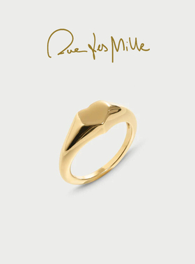 RuedesMille 爱心素圈戒指简约百搭食指戒送女友礼物AN030M1CUOAU