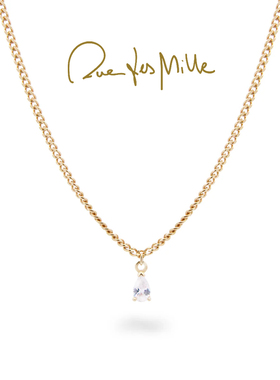RuedesMille 意大利原创轻奢水滴钻吊坠项链蛇骨链女GRZ026M3AU
